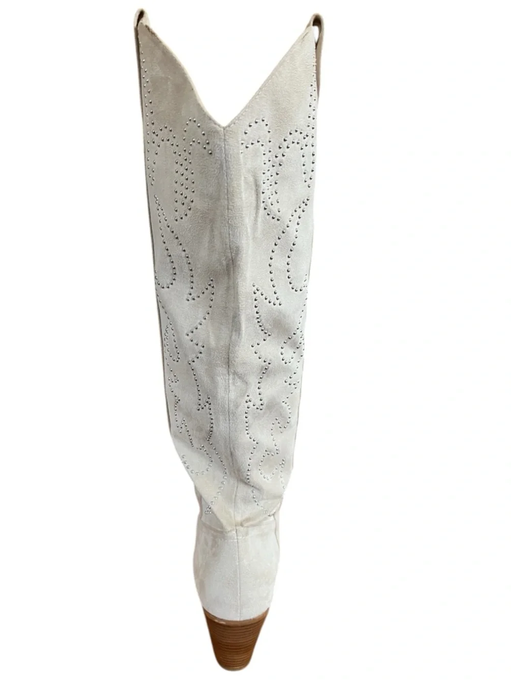 Billini Celara Cream Western Tall Suede Boots with studded detail Size 10